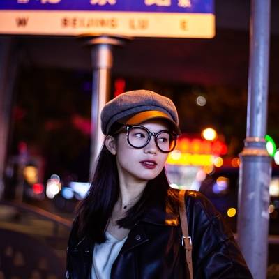 夜景模特