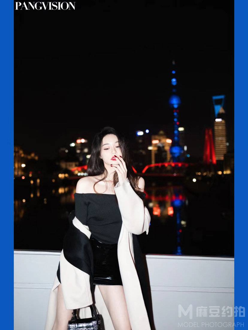 夜景模特