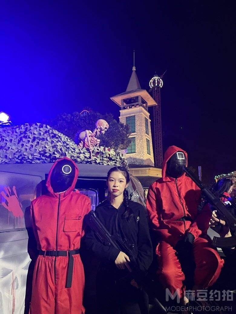 夜景模特