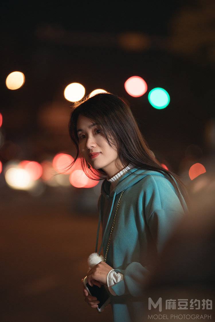 夜景模特