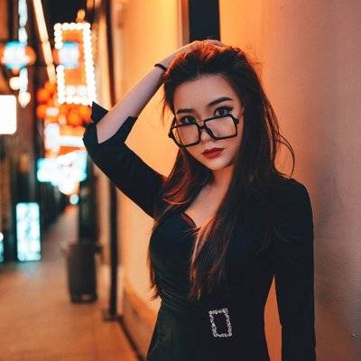 夜景模特