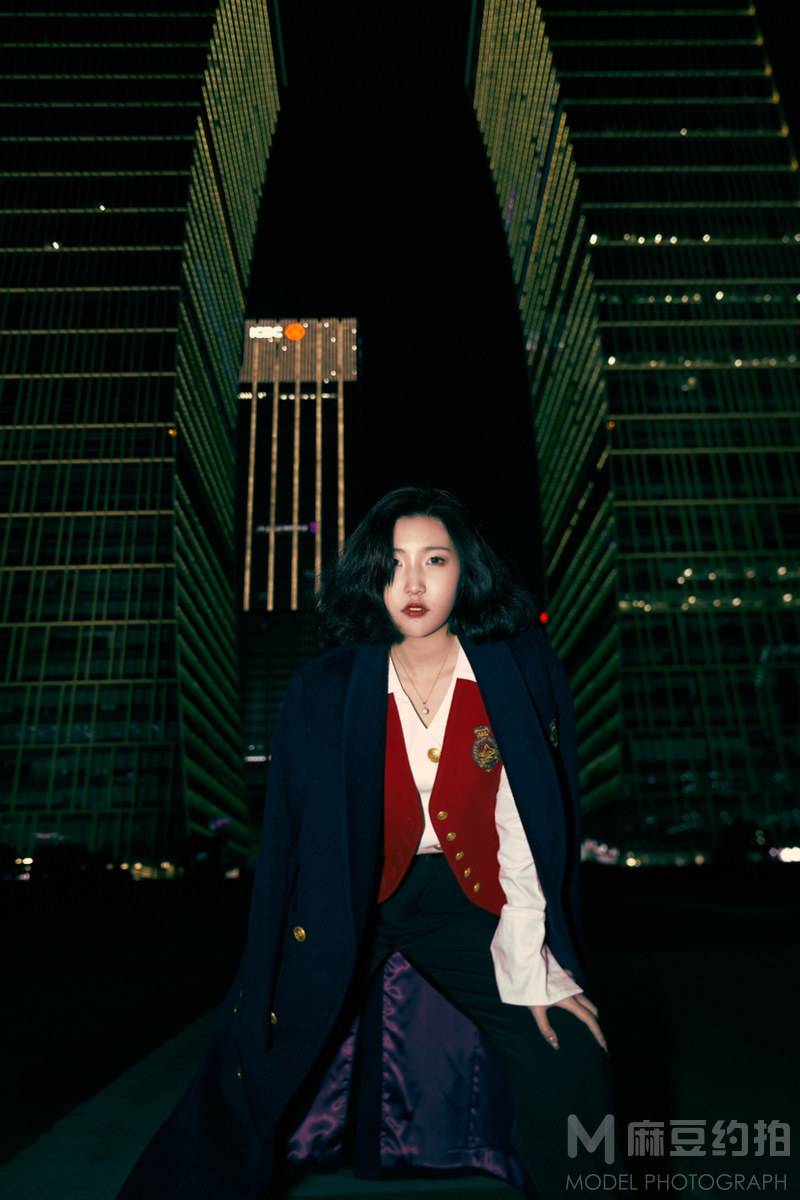 夜景模特