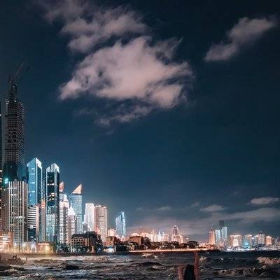 夜景模特
