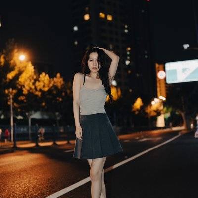 夜景模特