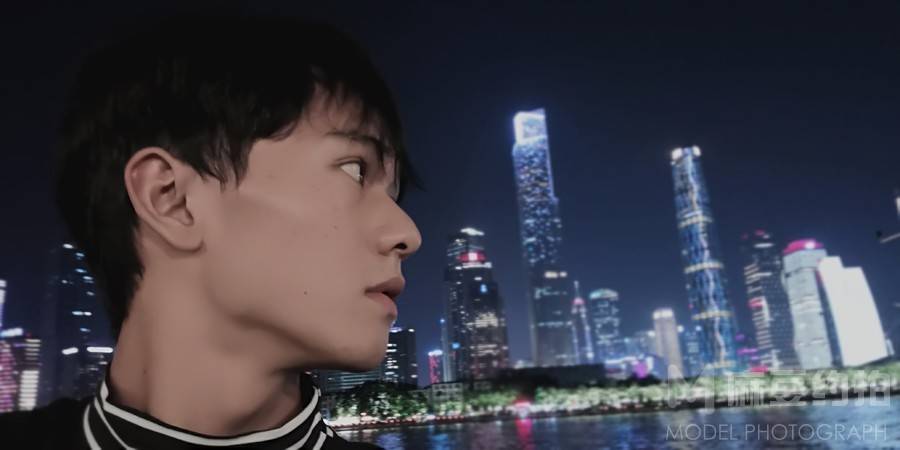 夜景模特