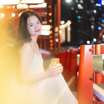 夜景模特