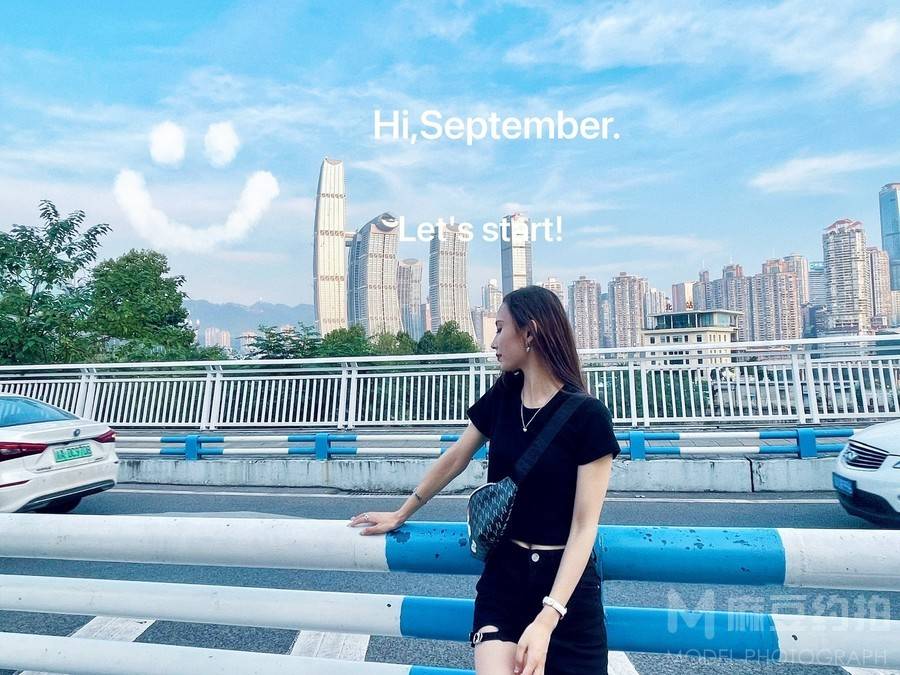 黑白模特