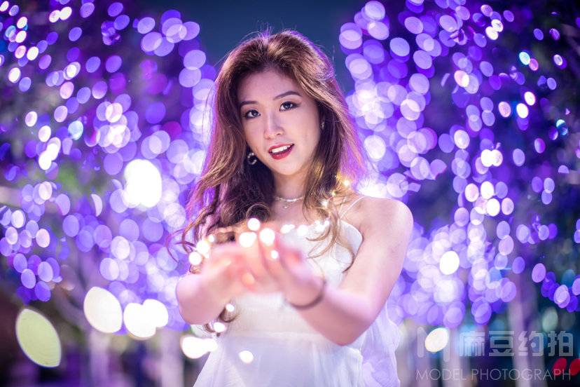 夜景模特