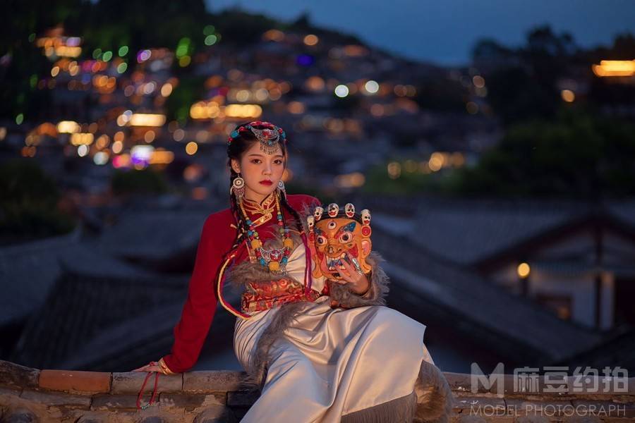 夜景模特