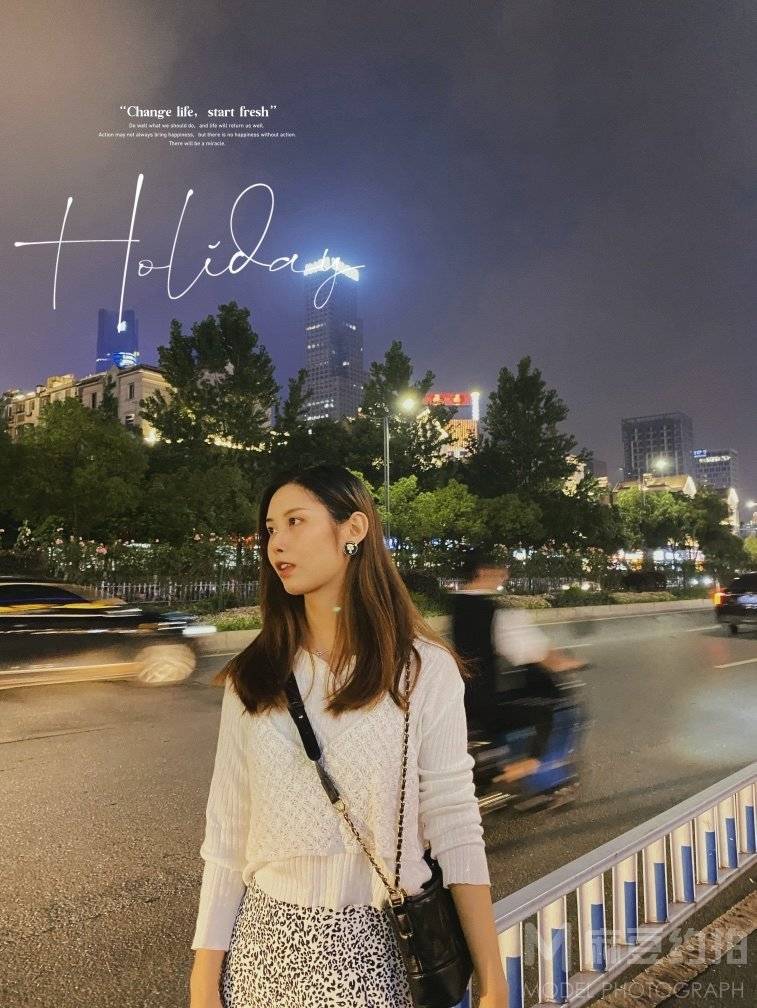 夜景模特