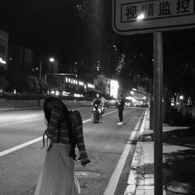 黑白模特
