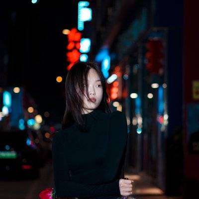 夜景模特