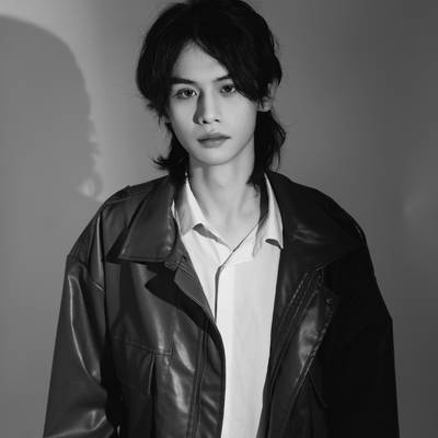 黑白模特