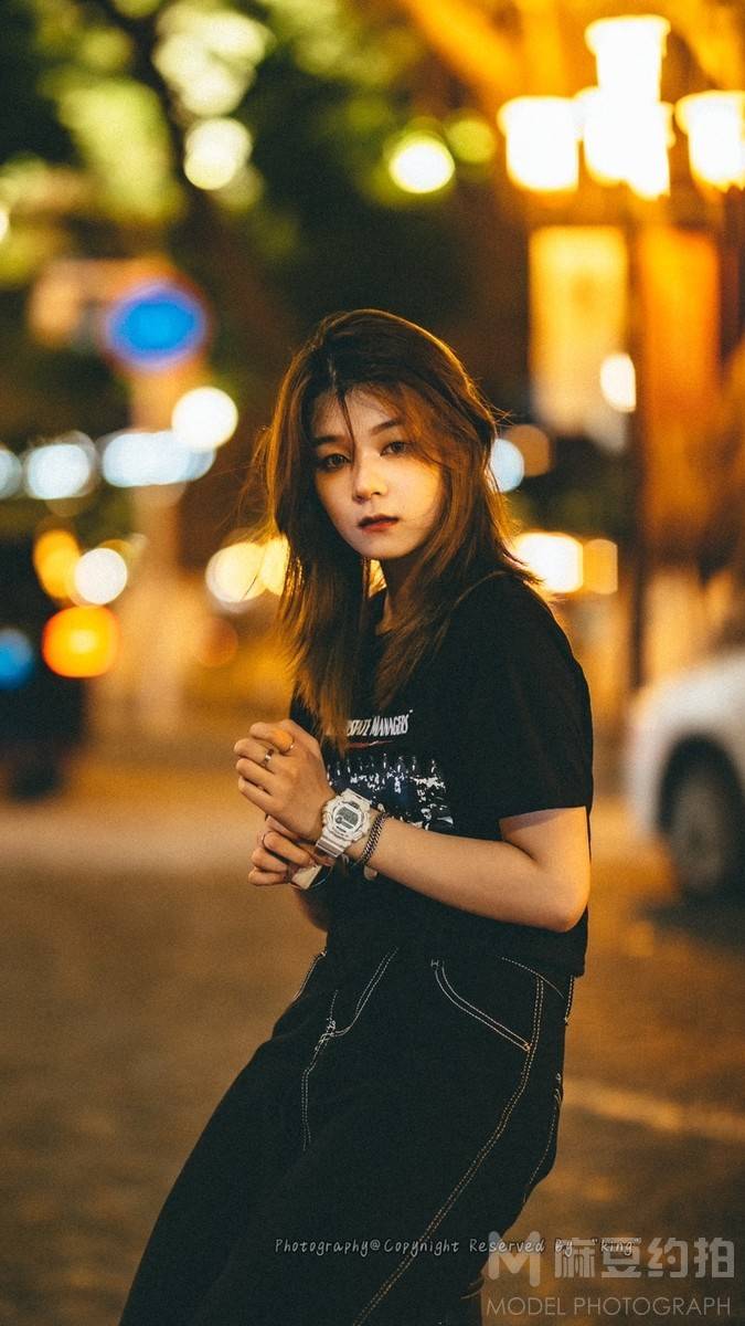 夜景模特