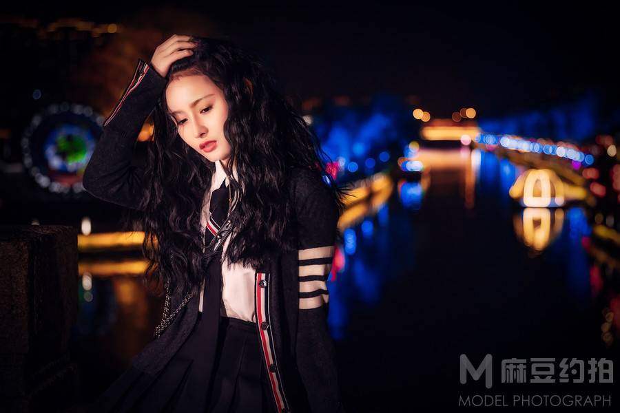 夜景模特