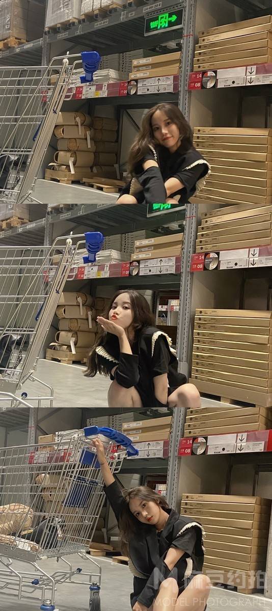 黑白模特