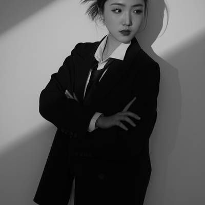 黑白模特