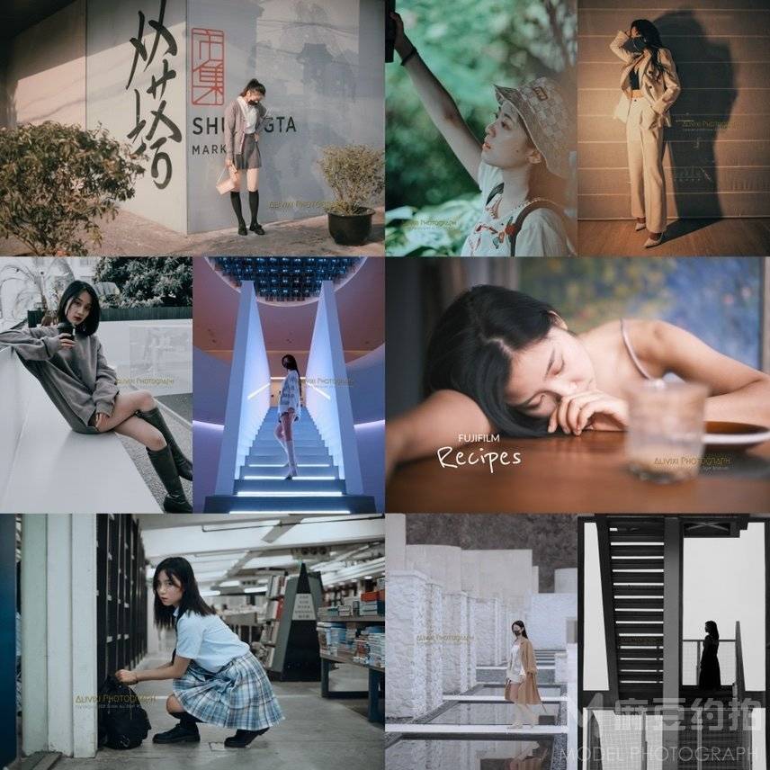 黑白模特