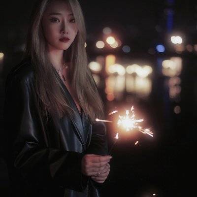 夜景模特