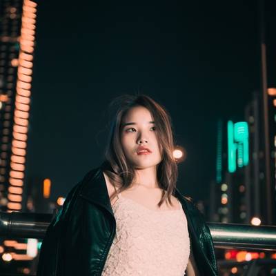 夜景模特