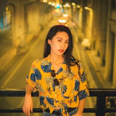 夜景模特