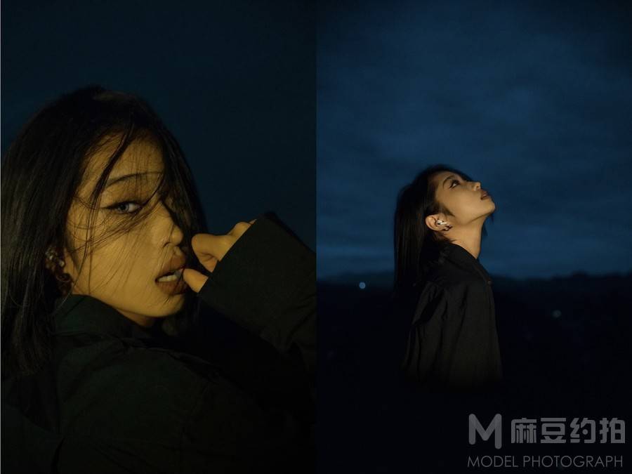 夜景模特