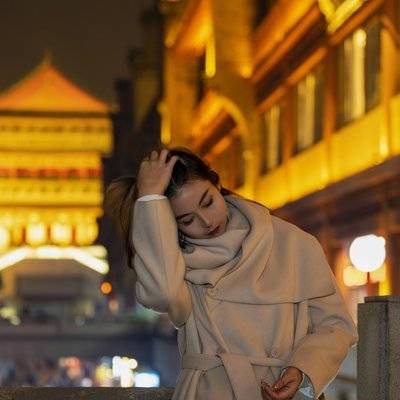 夜景模特
