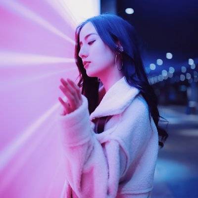 夜景模特