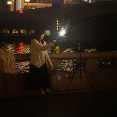 夜景模特