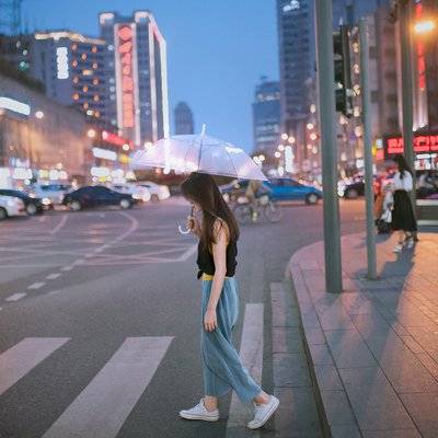 夜景模特