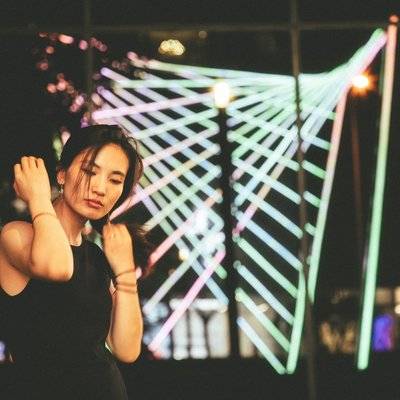 夜景模特