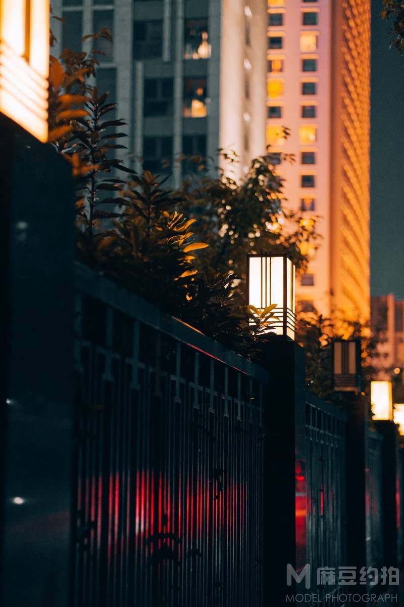 夜景模特