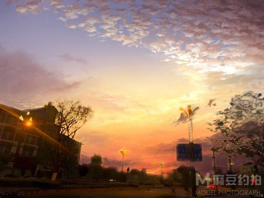 夜景模特