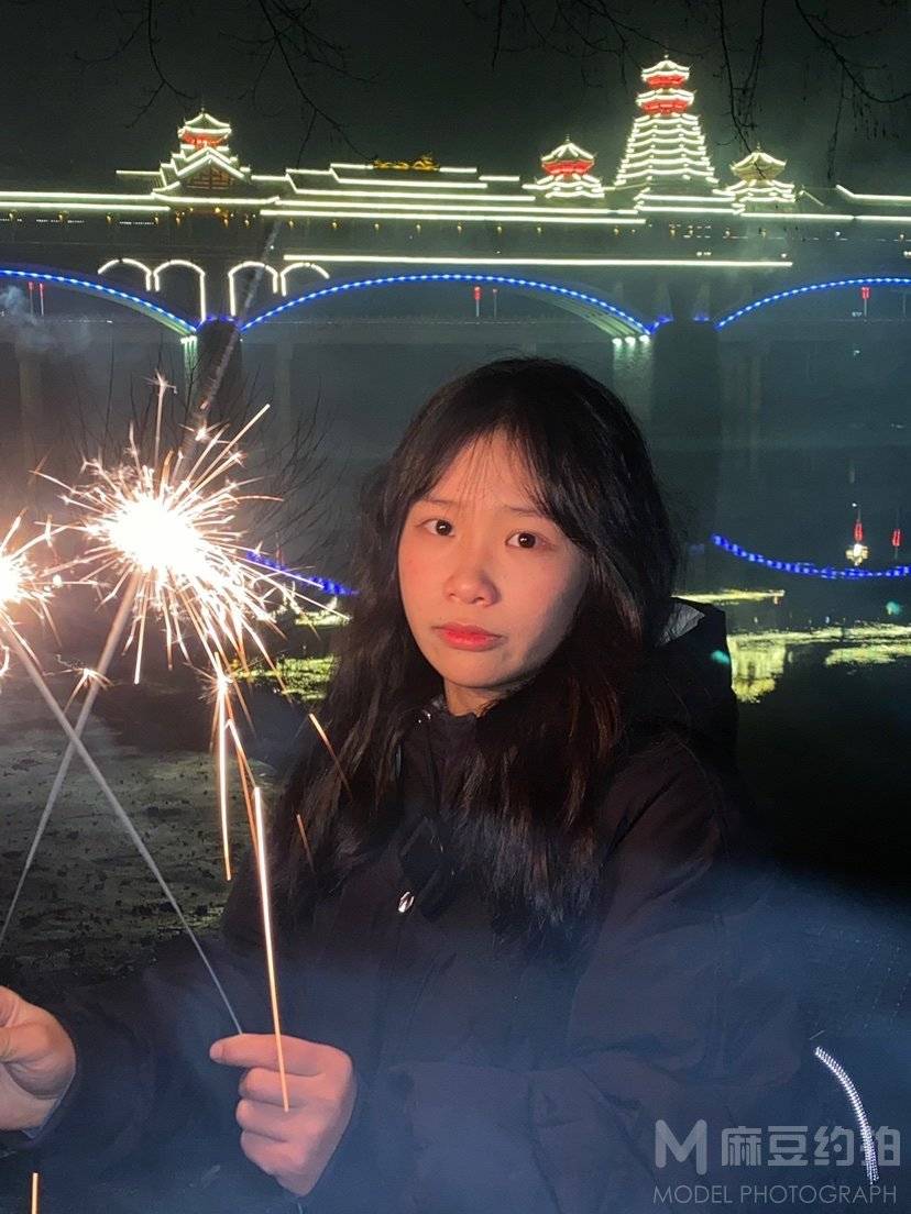 夜景模特