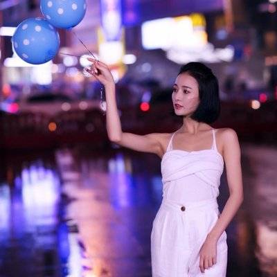 夜景模特