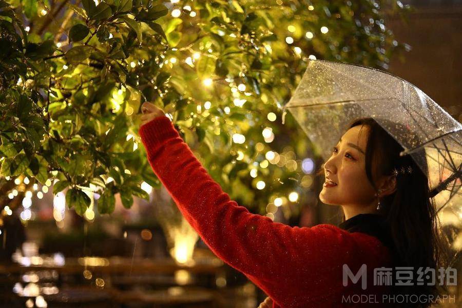 夜景模特