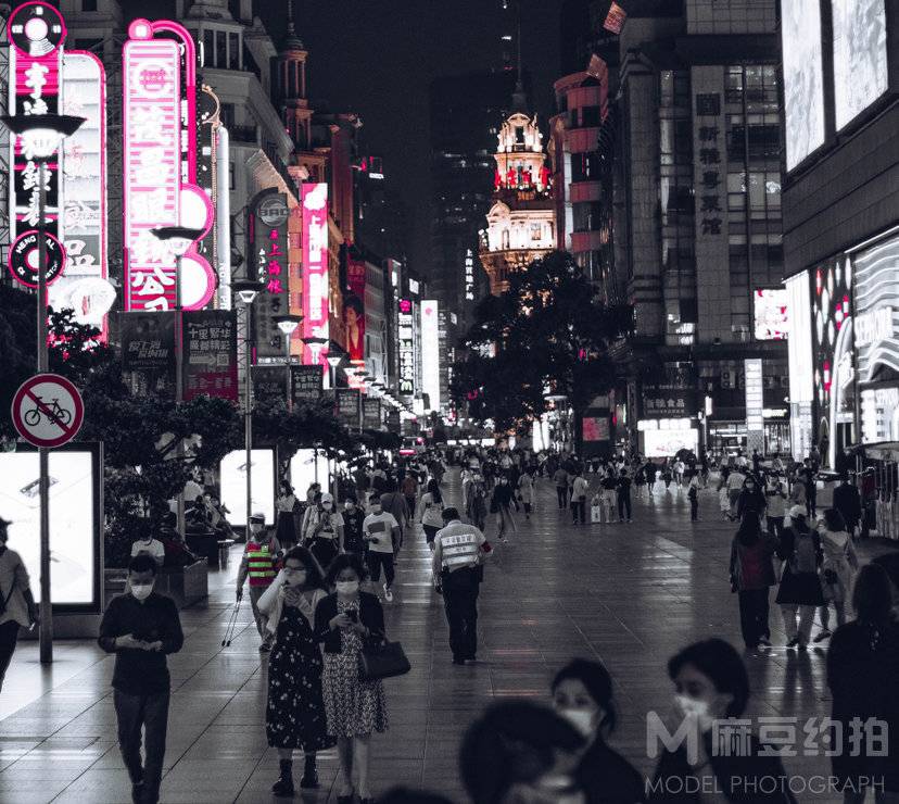 夜景模特
