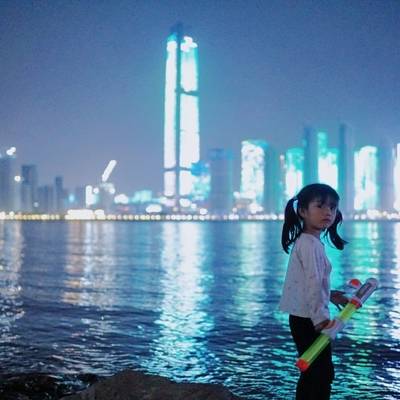 夜景模特