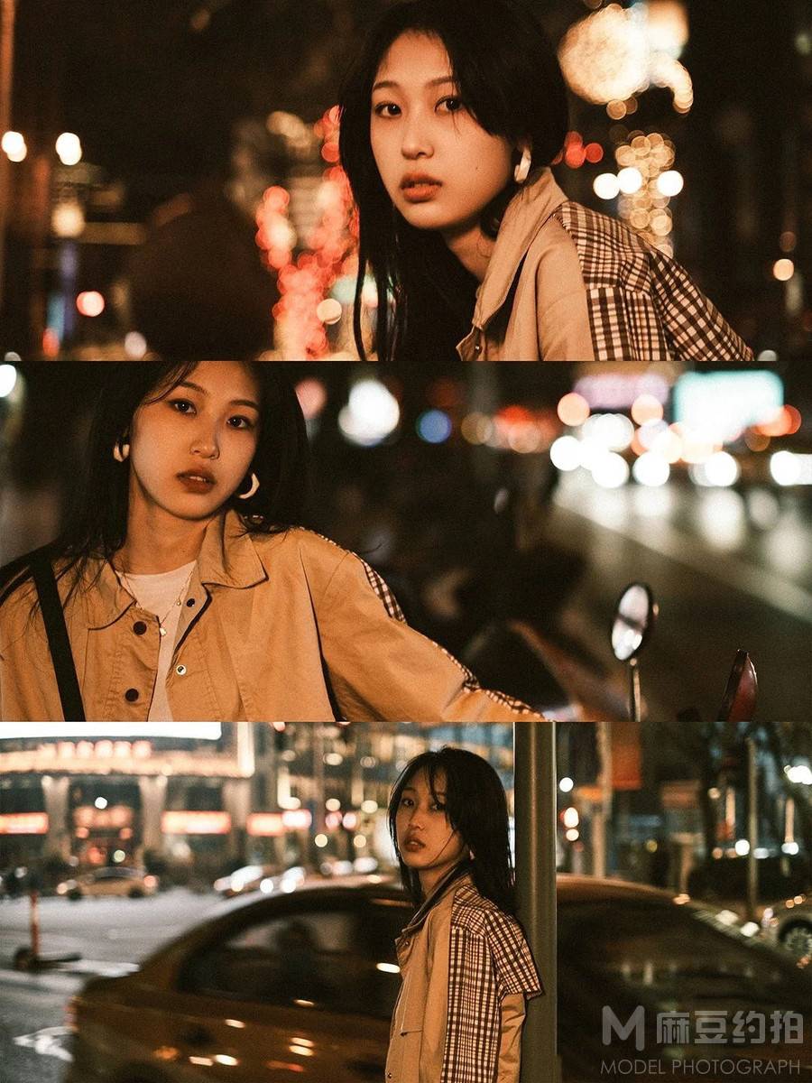 夜景模特