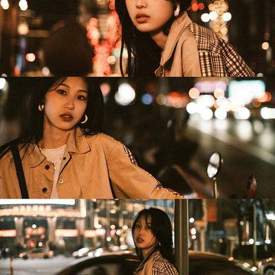 夜景模特