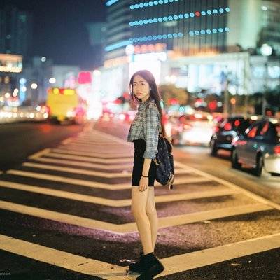 夜景模特