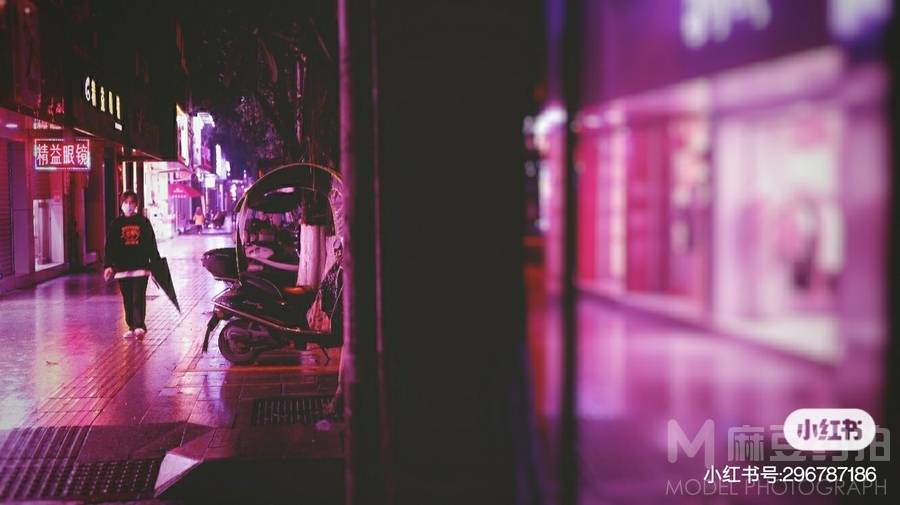夜景模特