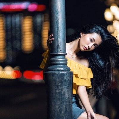 夜景模特