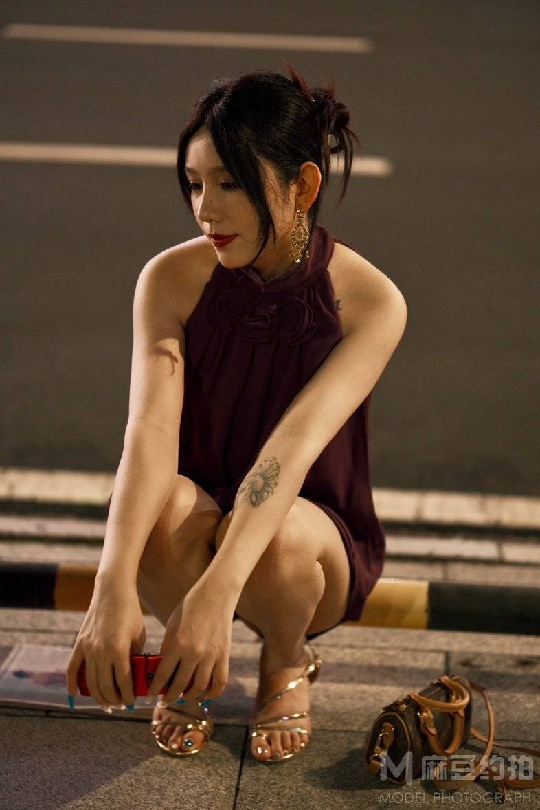 夜景模特