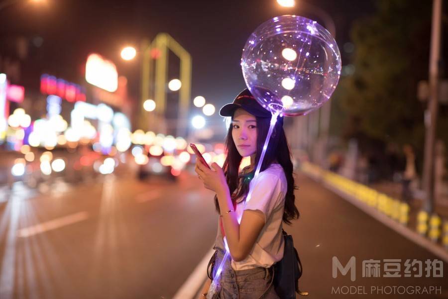 夜景模特