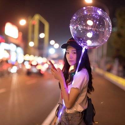 夜景模特