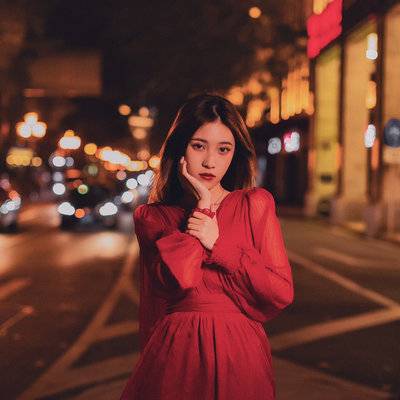 夜景模特