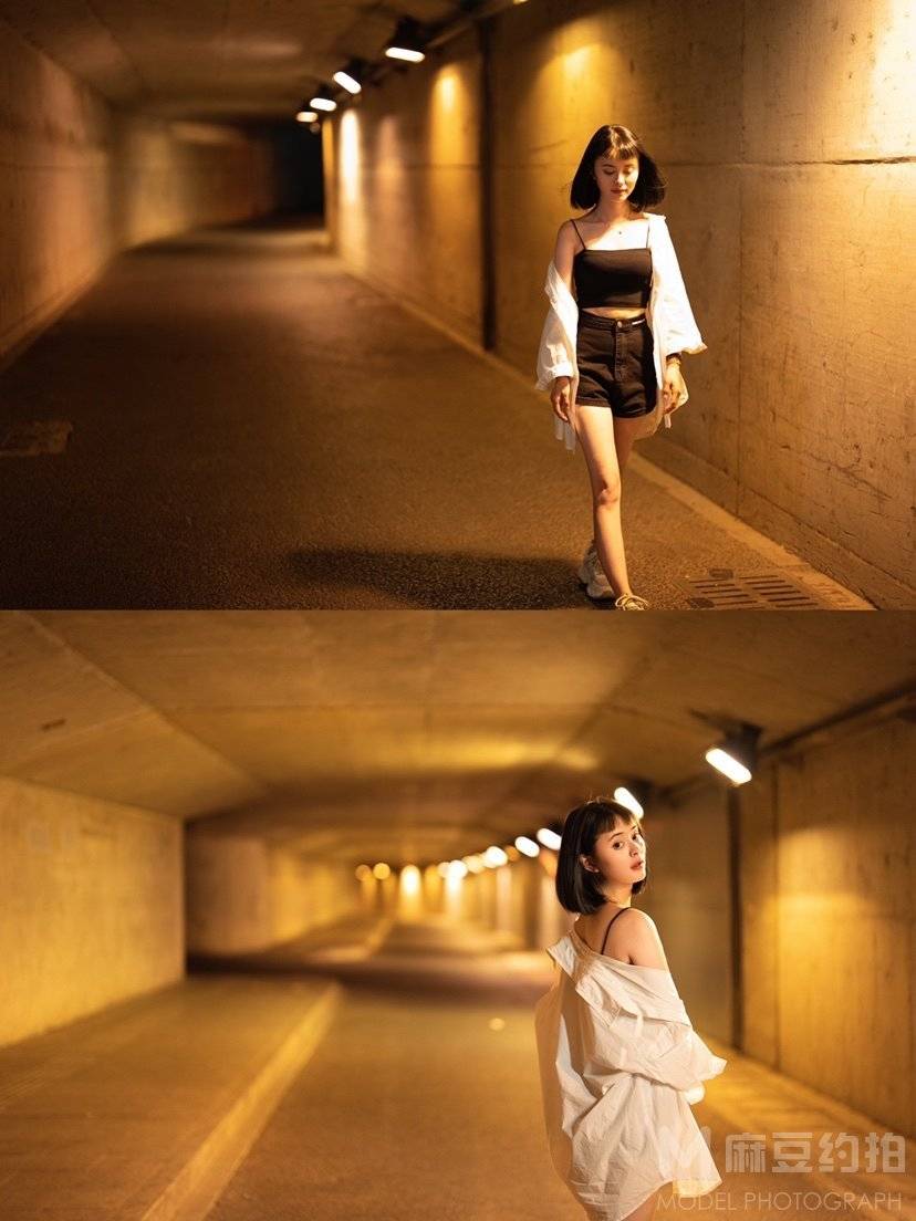 夜景模特