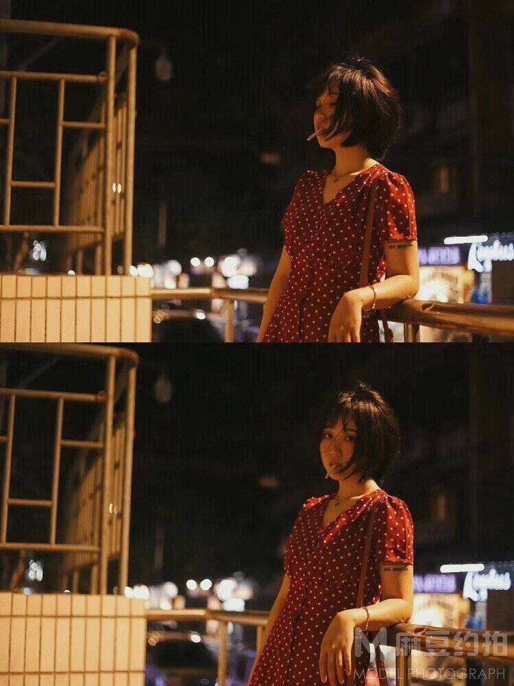 夜景模特