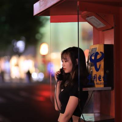 夜景模特